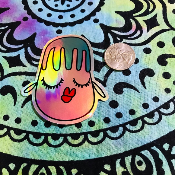 Kawaii Metallic Prismatic Reflective Single Decor Sticker - Picture 3 of 11